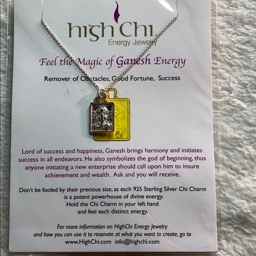 Ganesh Sterling Silver Charm and Chain